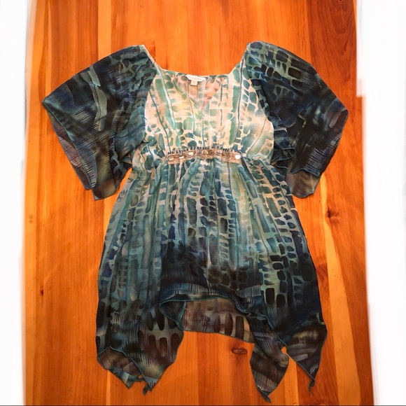 Beautiful blue tunic top - Picture 1 of 4